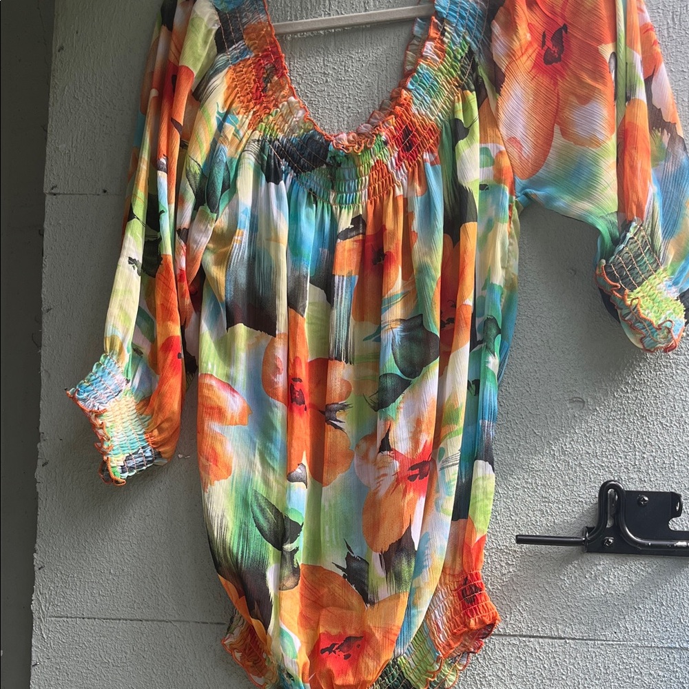 Colorful Floral Women's Blouse